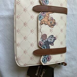 NWT Disney Loungefly Cream and Brown Paw Print Bag